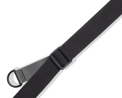 Levy's Leathers 3-Inch Ergonomic Garment Leather Guitar Strap with Suede Backing and Padding - Black