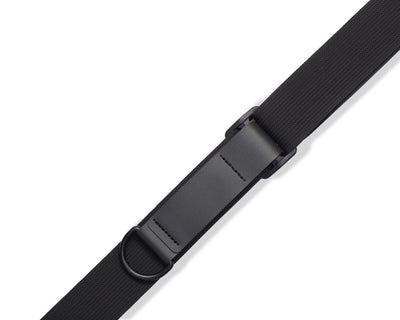Levy's Leathers 3-Inch Ergonomic Garment Leather Guitar Strap with Suede Backing and Padding - Black
