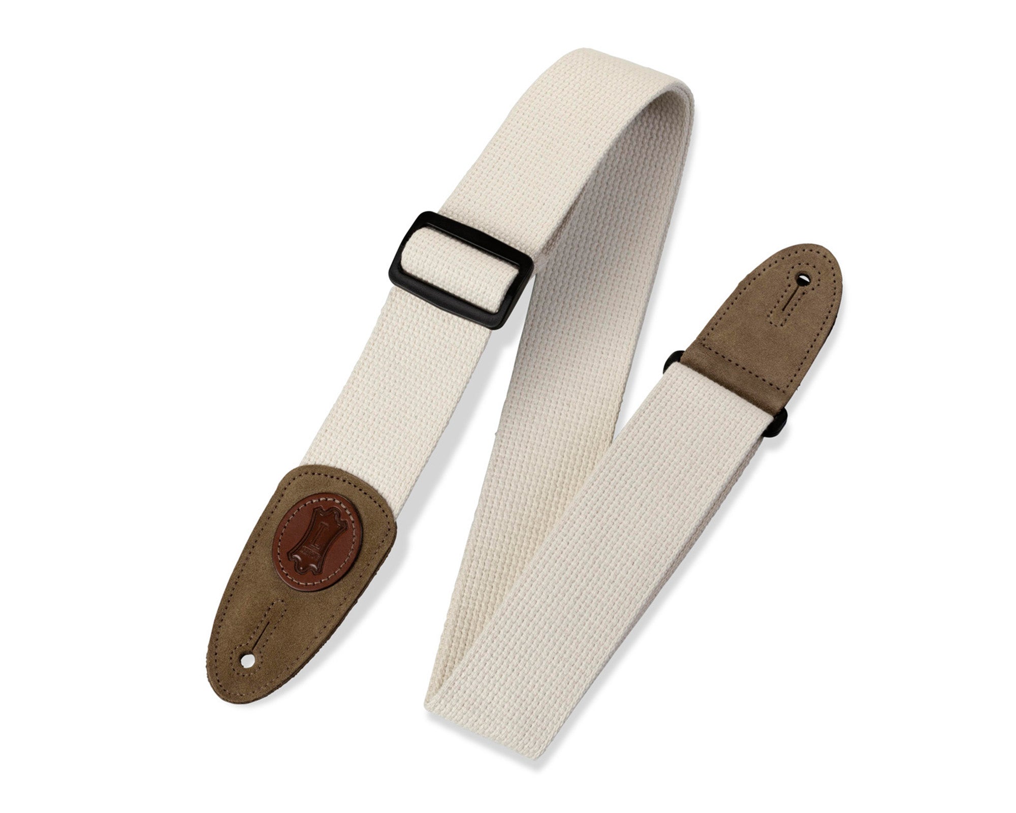 Levy's Leathers 2-Inch Signature Series Cotton Guitar Strap with Suede Ends - Natural