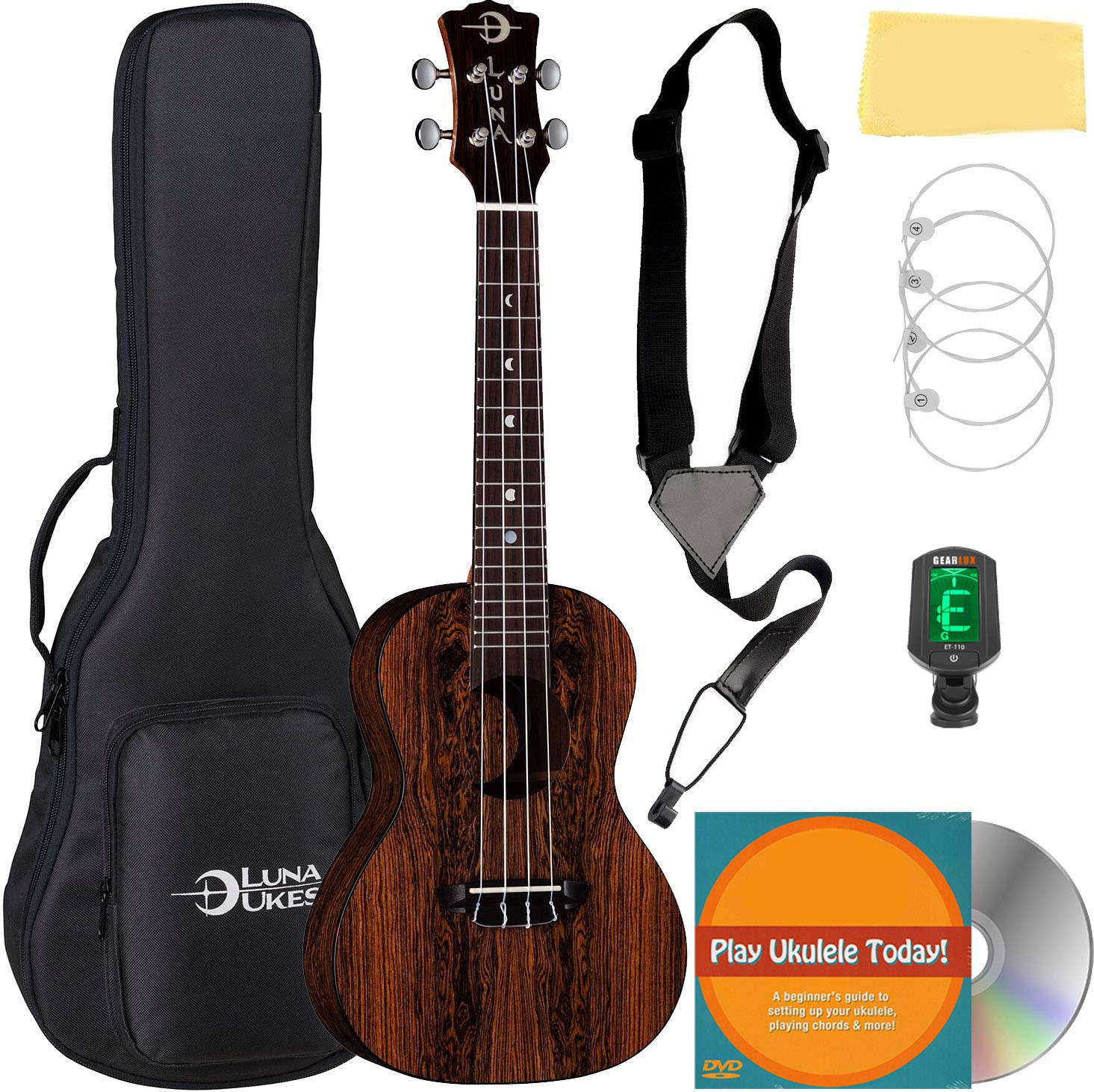 Luna Crescent Caidie Concert Ukulele w/ Gig Bag