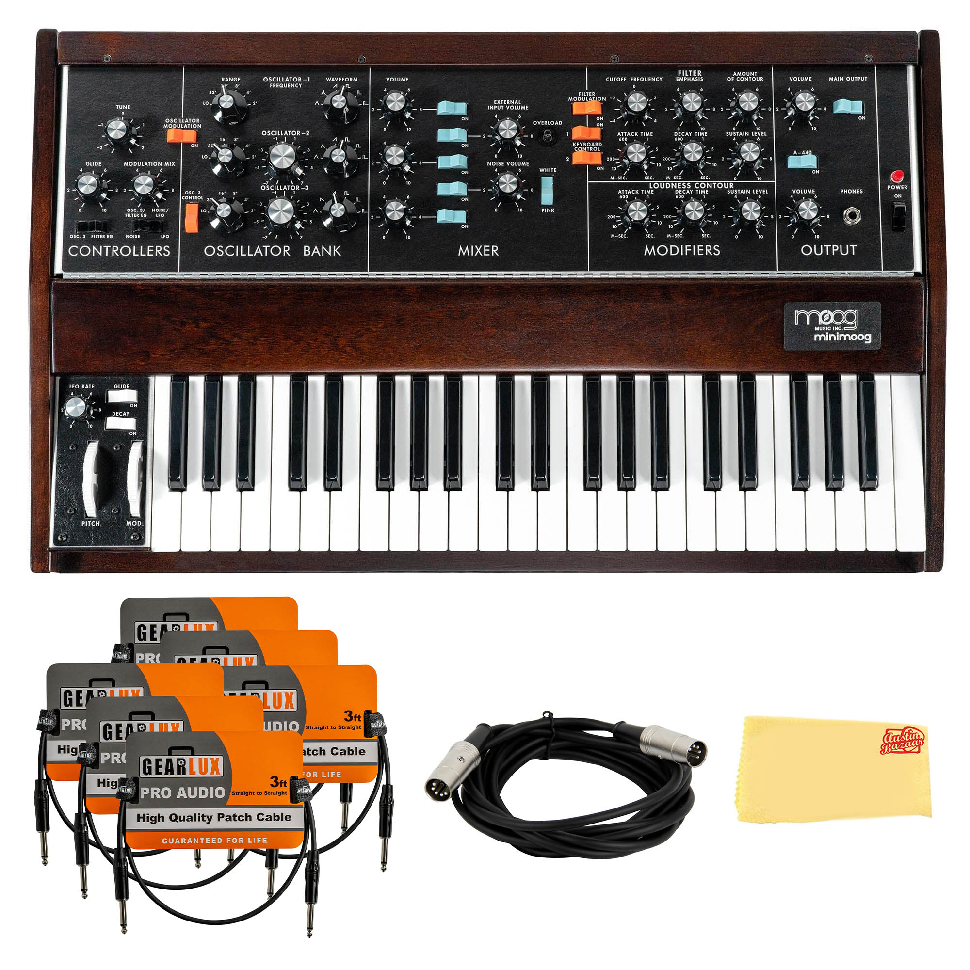 Moog Minimoog Model D Analog Synthesizer - Appalachian Cherry w/ Patch Cables