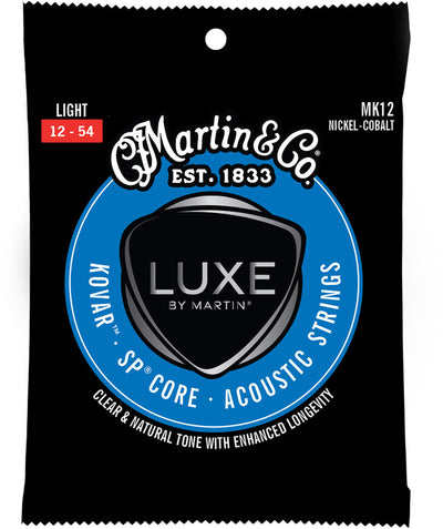 Martin MK12 Luxe Kovar Acoustic Guitar Strings, Light 12-54, Nickel Cobalt