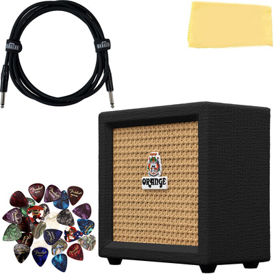 Orange Crush Mini Guitar Combo Amplifier - Black w/ Instrument Cable