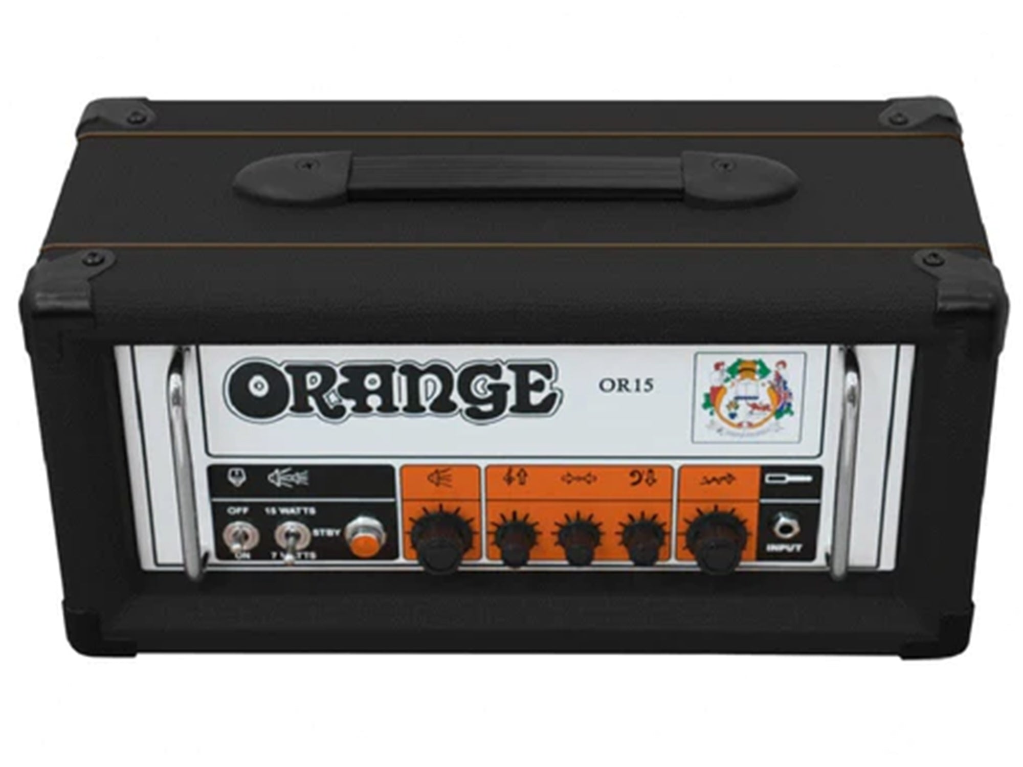 Orange OR15 Guitar Amplifier Head - Black w/ Instrument Cable