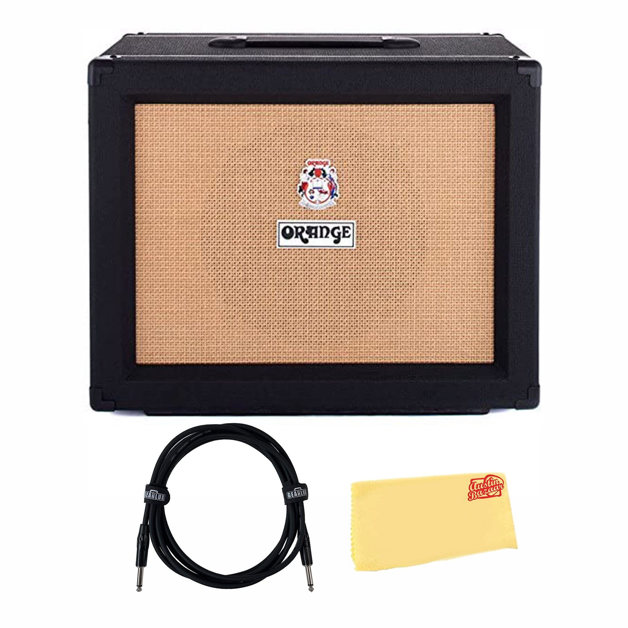 Orange PPC112 1x12-Inch Closed-Back Speaker Cabinet - Black w/ Instrument Cable