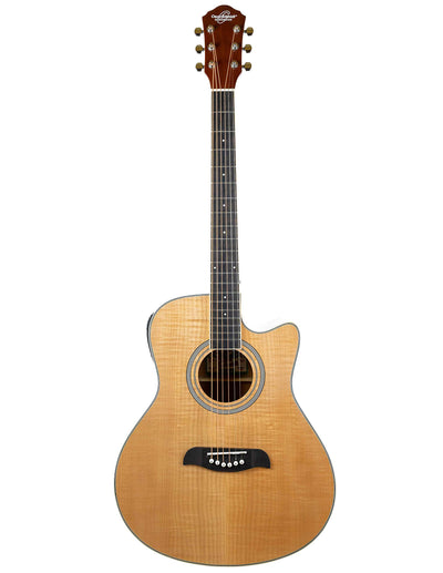 Oscar Schmidt OA10CE Mini Auditorium Acoustic-Electric Guitar - Natural