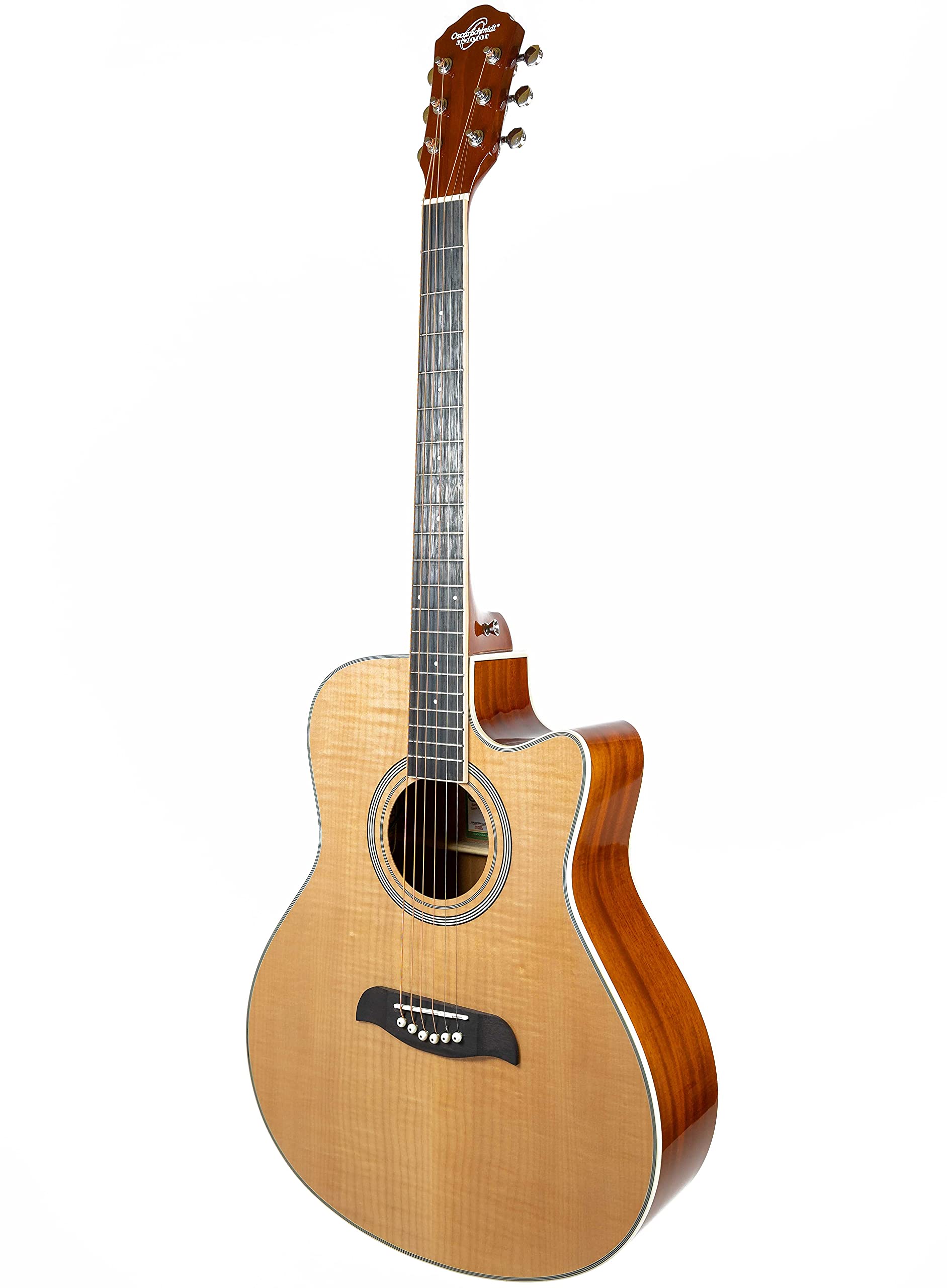 Oscar Schmidt OA10CE Mini Auditorium Acoustic-Electric Guitar - Natural