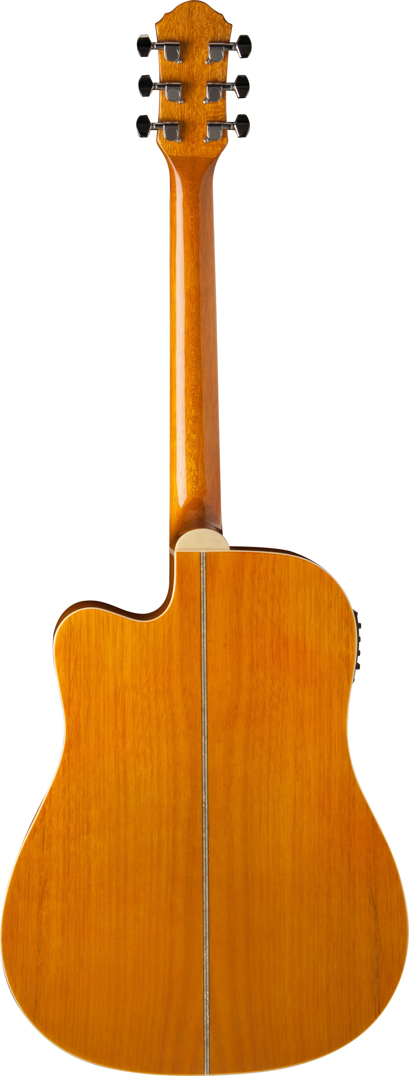 Oscar Schmidt OG2CE Dreadnought Acoustic-Electric Guitar - Flame Yellow Sunburst w/ Gig Bag