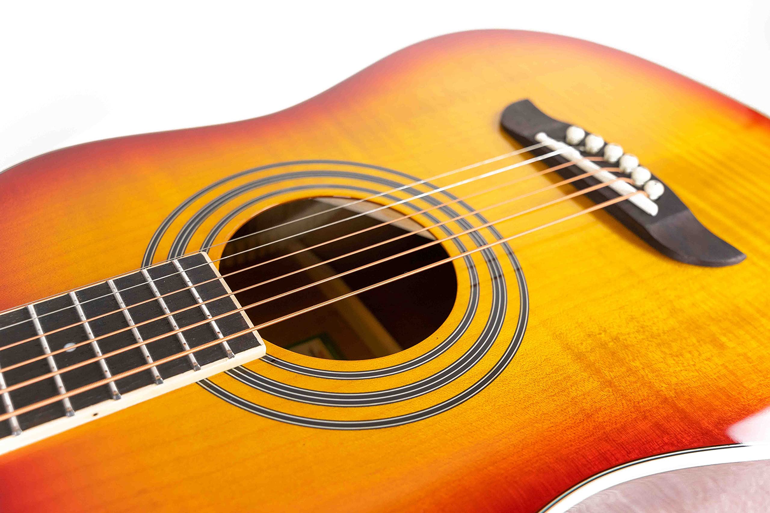 Oscar Schmidt OG5 3/4-Size Kids Acoustic Guitar - Flame Yellow Sunburst