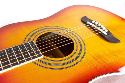 Oscar Schmidt OG5 3/4-Size Kids Acoustic Guitar - Flame Yellow Sunburst