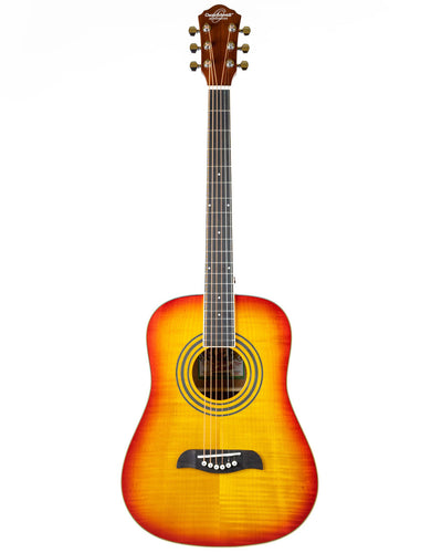Oscar Schmidt OG5 3/4-Size Kids Acoustic Guitar - Flame Yellow Sunburst w/ Gig Bag