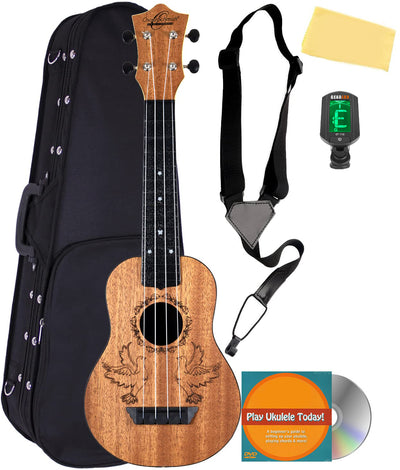 Oscar Schmidt OUN Soprano Ukulele - Dove w/ Hard Case