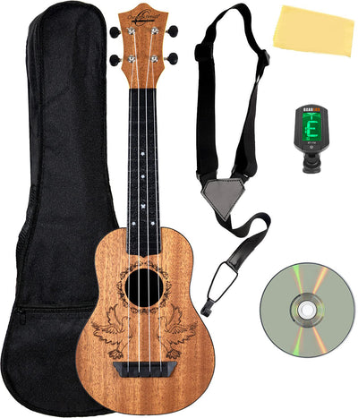 Oscar Schmidt OUN Soprano Ukulele - Dove w/ Gig Bag