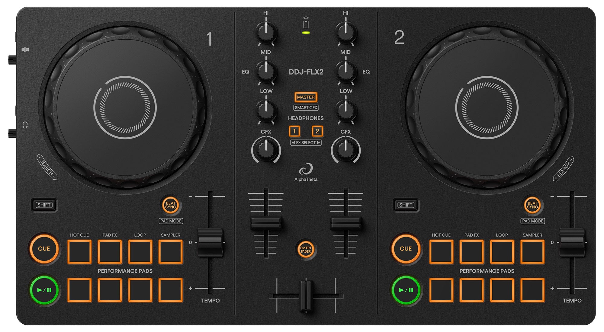 Pioneer DJ AlphaTheta DDJ-FLX2 Compact 2-Channel DJ Controller