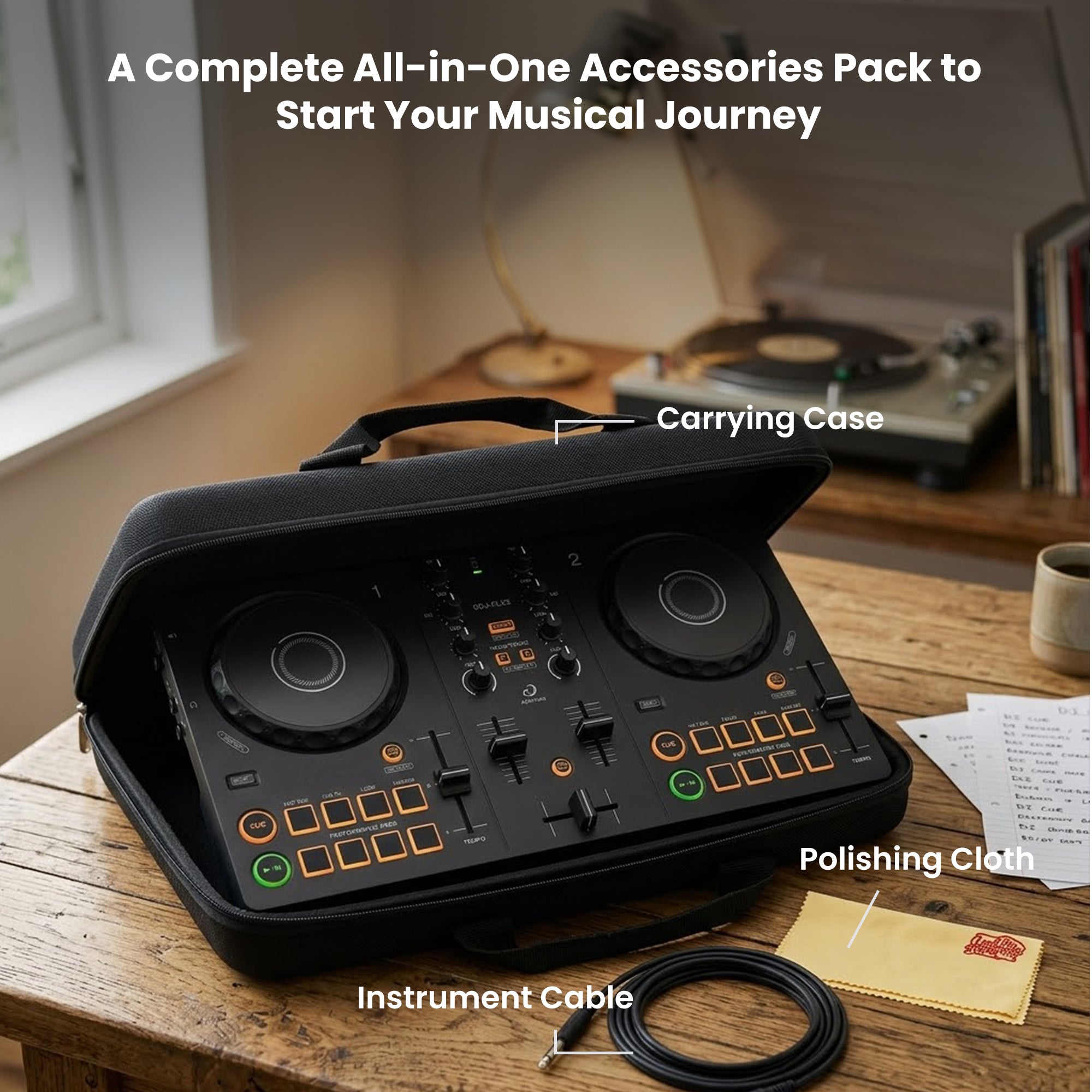 Pioneer DJ AlphaTheta DDJ-FLX2 Compact 2-Channel DJ Controller w/ Carrying Case