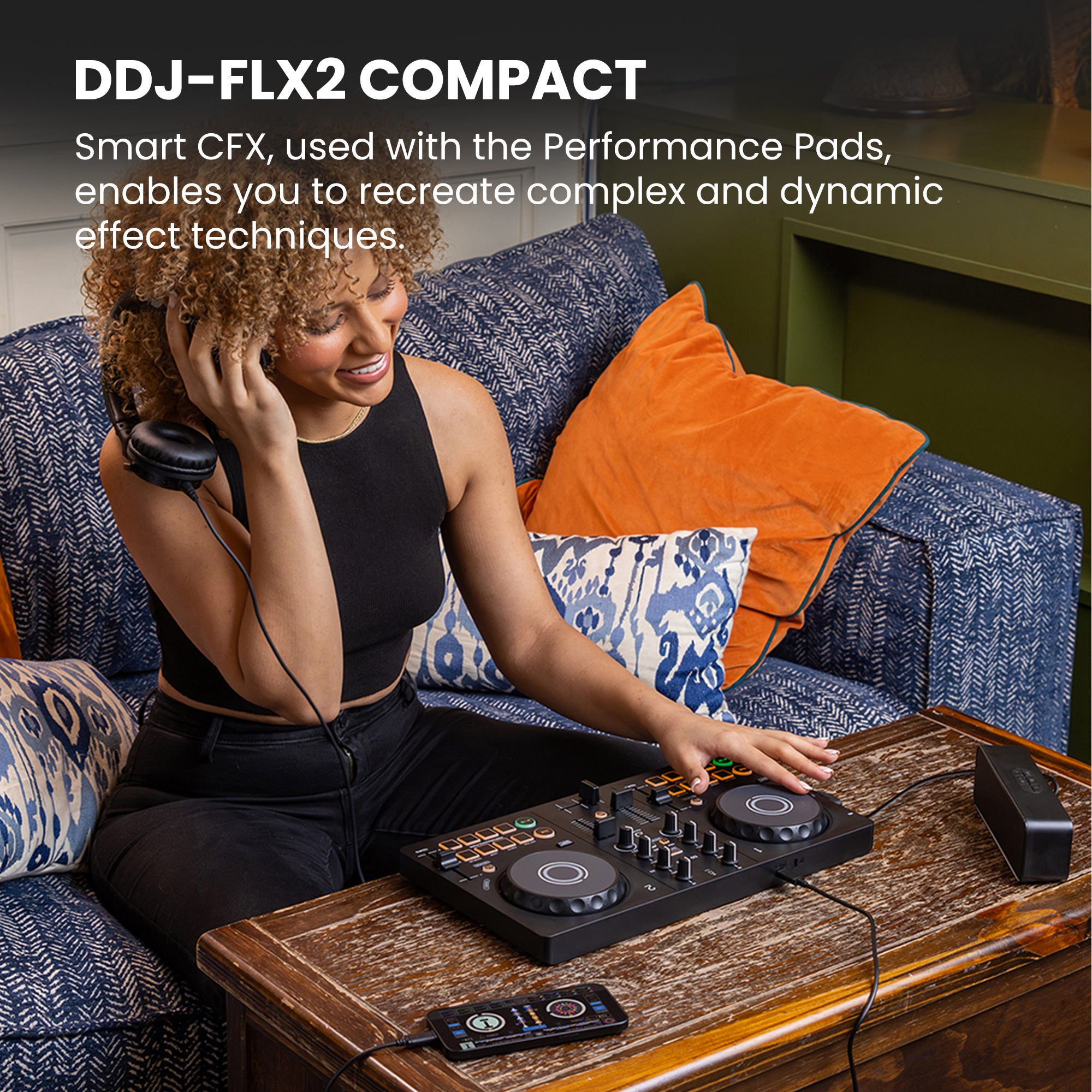 Pioneer DJ AlphaTheta DDJ-FLX2 Compact 2-Channel DJ Controller w/ Carrying Case