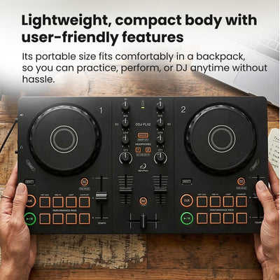 Pioneer DJ AlphaTheta DDJ-FLX2 Compact 2-Channel DJ Controller w/ Carrying Case