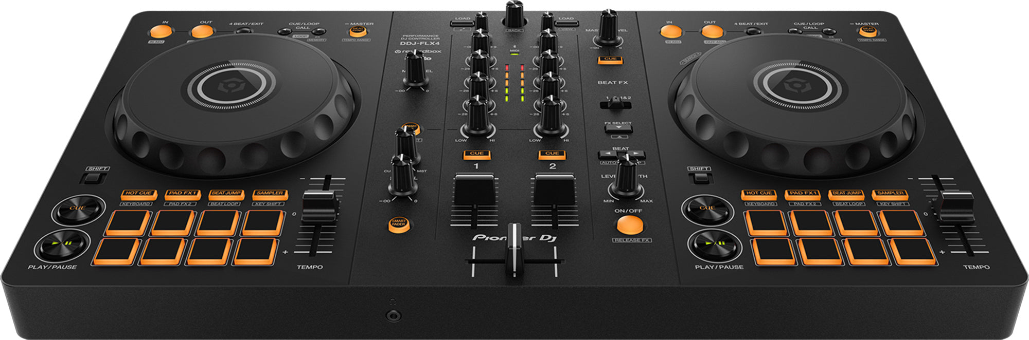 Pioneer DJ DDJ FLX4 2-Channel DJ Controller - Black w/ Gator Case