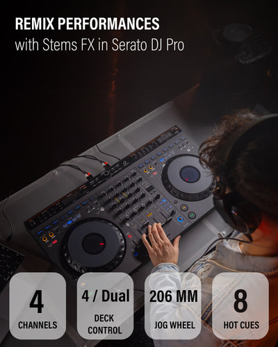 Pioneer DJ AlphaTheta DDJ-GRV6 4-Channel Performance DJ Controller w/ Case