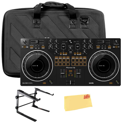 Pioneer DDJ-REV1 Scratch-Style 2-Channel DJ Controller for Serato DJ Lite - Black w/ Case