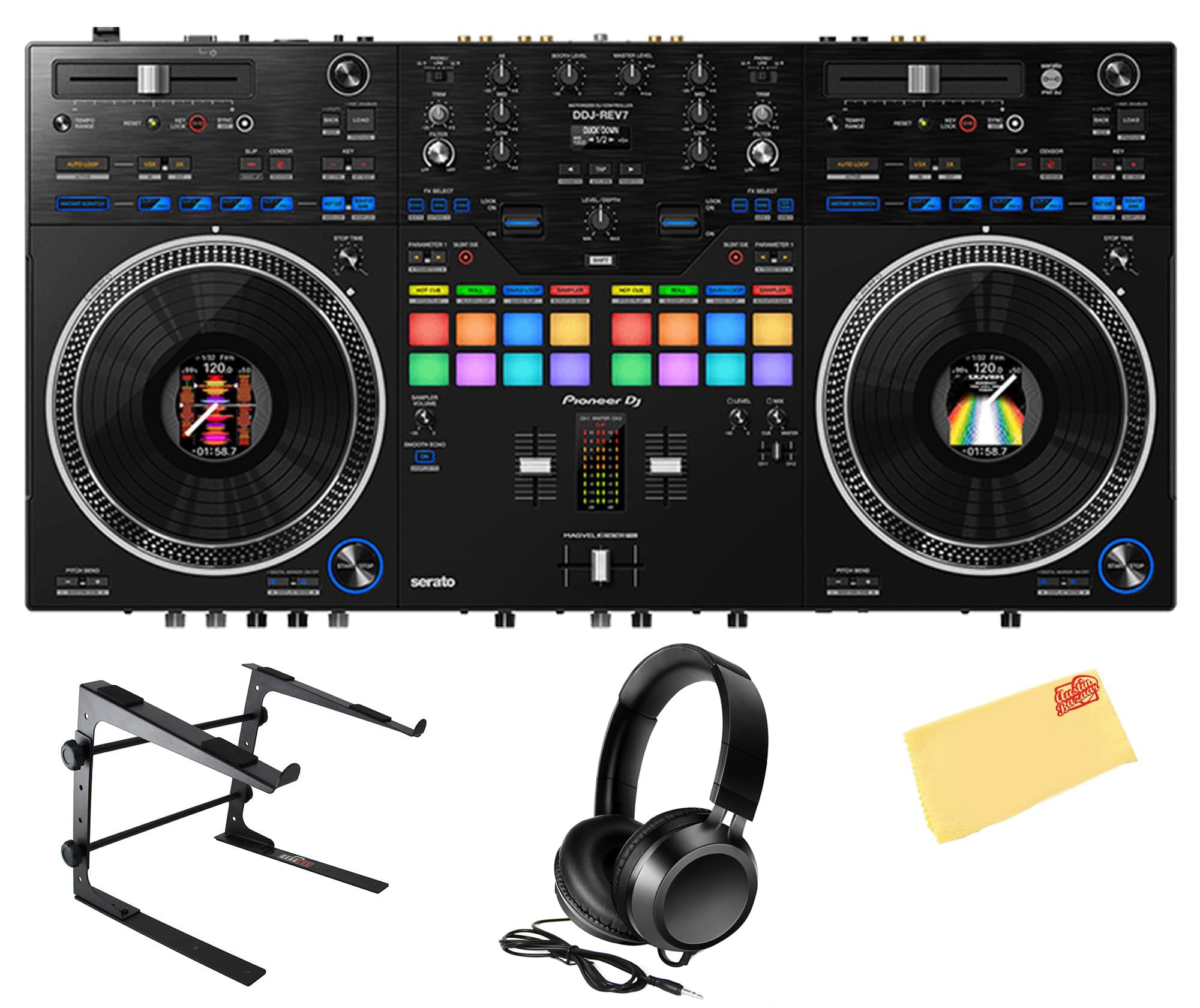 Pioneer DDJ-REV7 Scratch-Style 2-Channel Professional DJ Controller w/ Stand