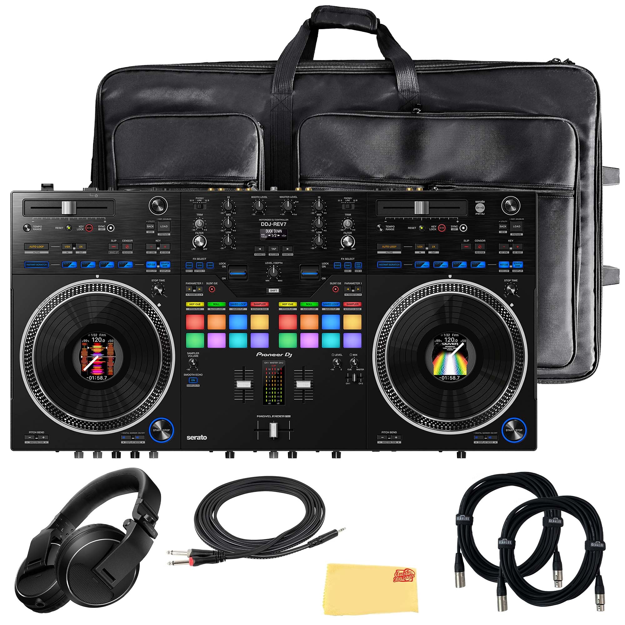 Pioneer DDJ-REV7 Scratch-Style 2-Channel Professional DJ Controller w/ Case