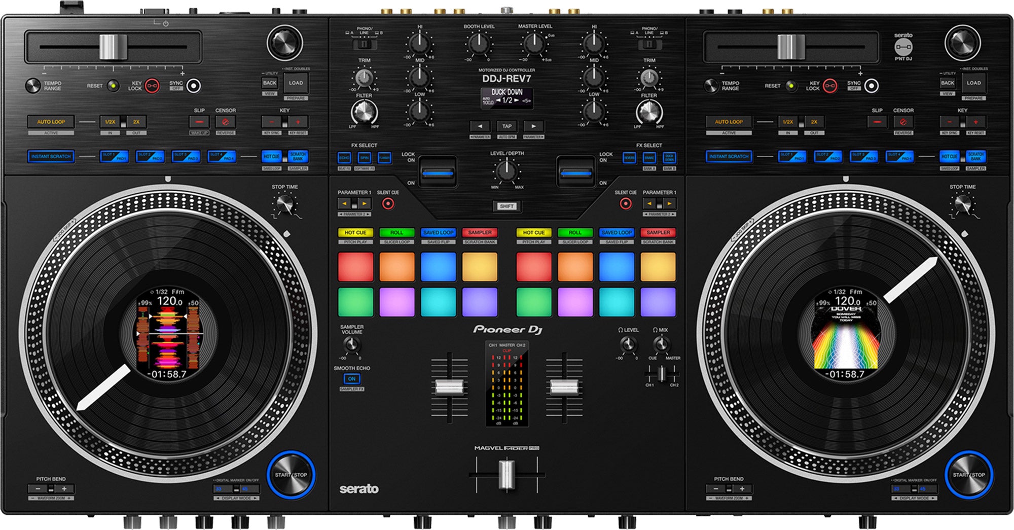 Pioneer DDJ-REV7 Scratch-Style 2-Channel Professional DJ Controller w/ Case