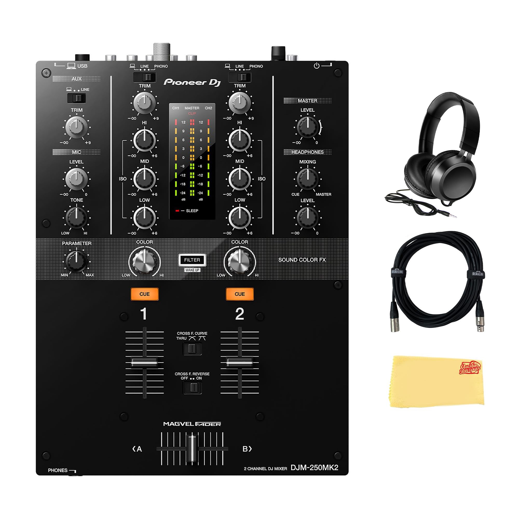 Pioneer DJM-250MK2 2-Channel DJ Mixer w/ Headphones