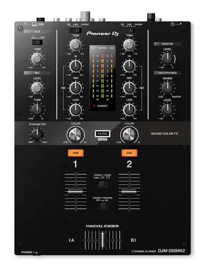 Pioneer DJM-250MK2 2-Channel DJ Mixer w/ Cables