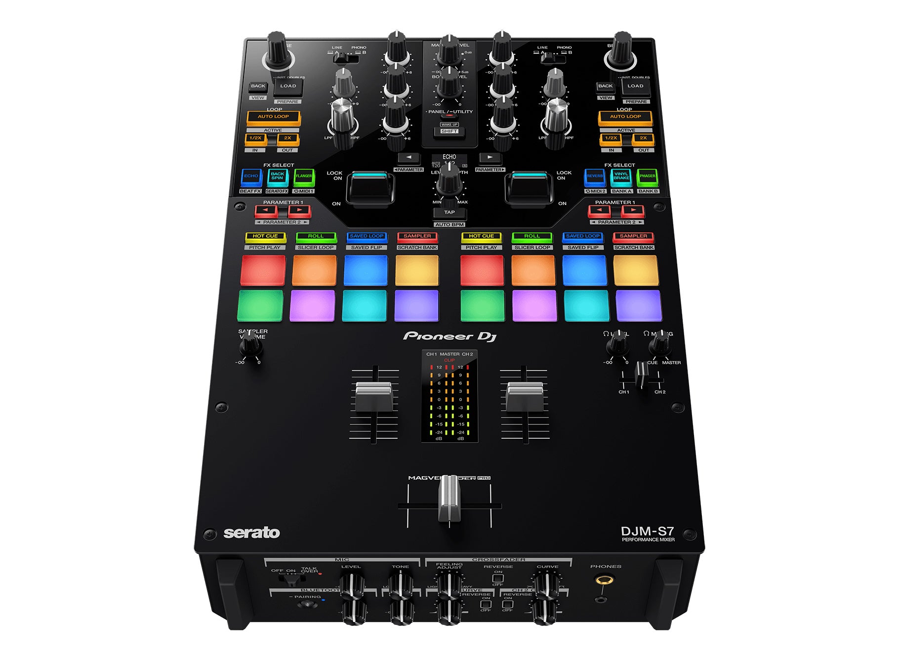 Pioneer DJ DJM-S7 Scratch-Style Performance DJ Mixer w/ Stand
