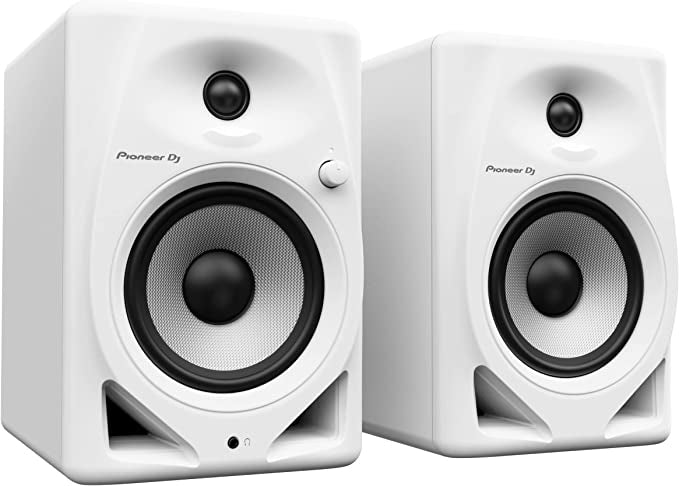 Pioneer DJ DM-50D 5-Inch Desktop Active Monitor Speaker - White