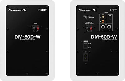 Pioneer DJ DM-50D 5-Inch Desktop Active Monitor Speaker - White