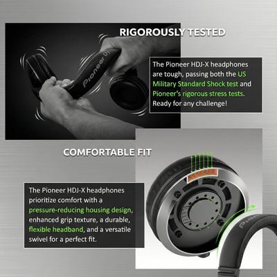 Pioneer DJ HDJ-X5 Over-Ear DJ Headphones - Black w/ Headphones Case
