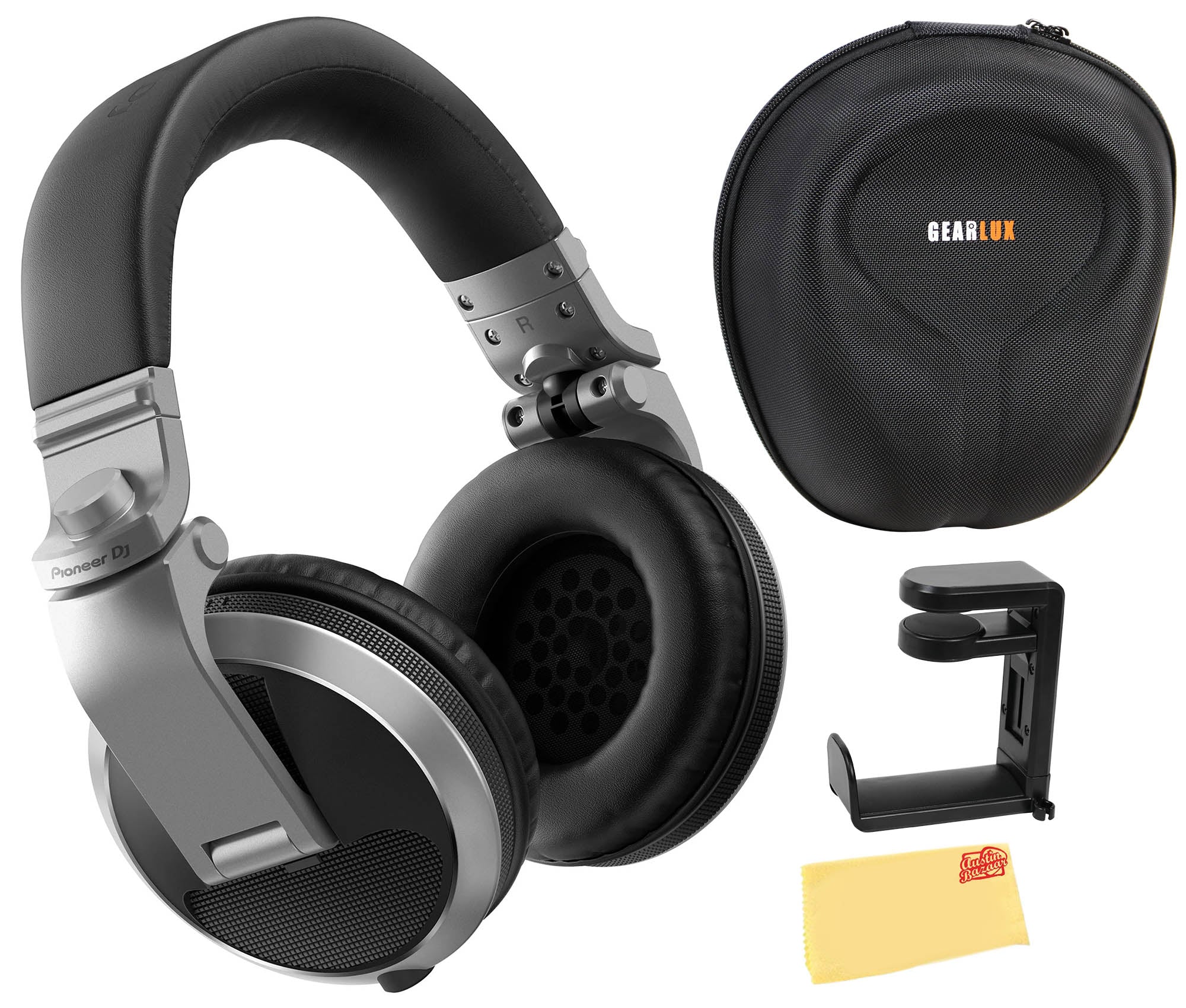 Pioneer DJ HDJ-X5 Over-Ear DJ Headphones - Silver w/ Case