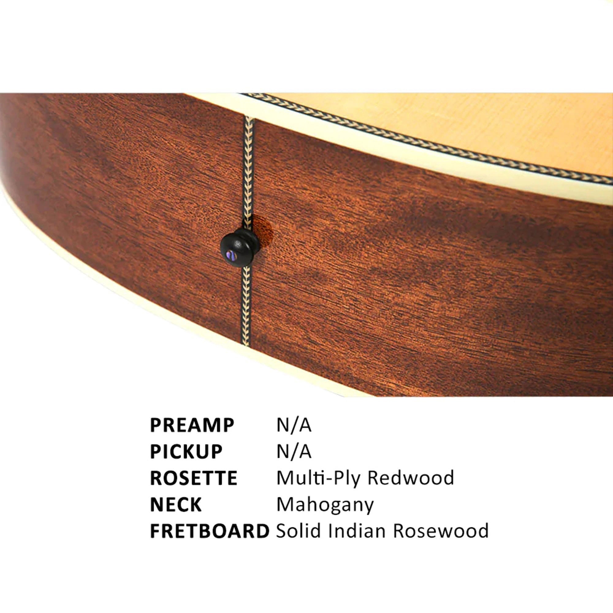 Parkwood P620 OM Body Acoustic Guitar - Natural