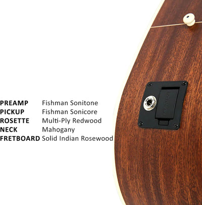 Parkwood S26GT Dreadnought Body Semi Acoustic Guitar - Natural