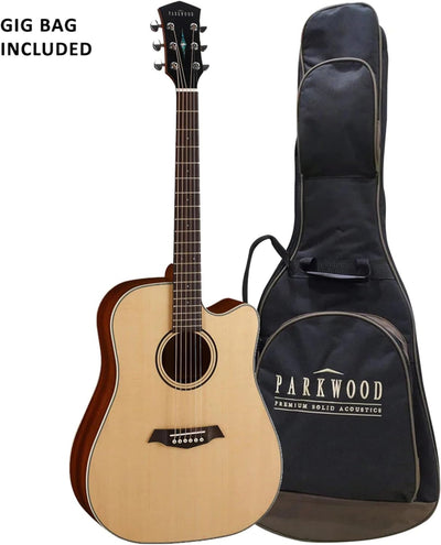 Parkwood S26GT Dreadnought Body Semi Acoustic Guitar - Natural