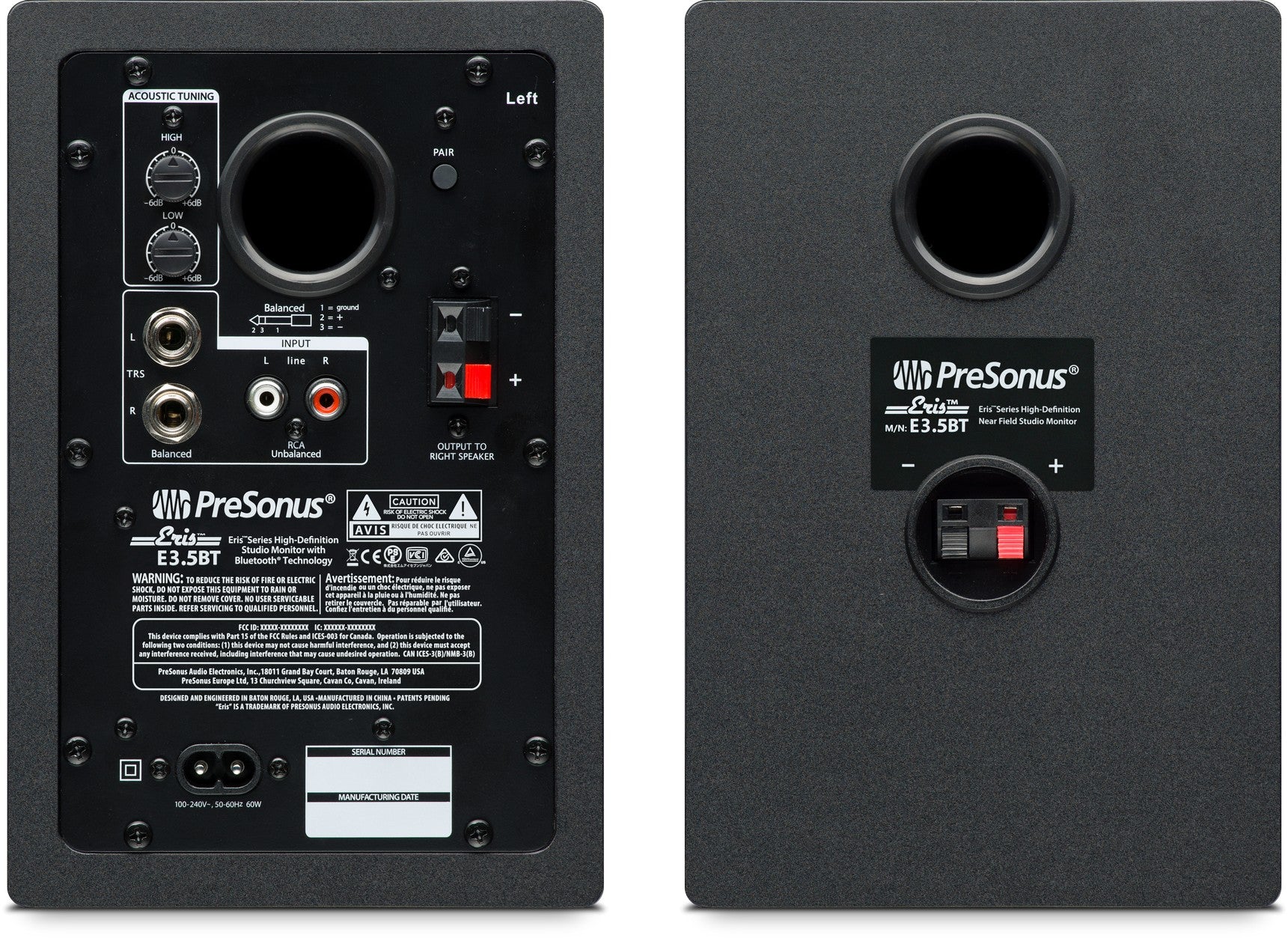 PreSonus Eris E3.5 BT Bluetooth Studio Monitor Pair w/ Isolation Pads