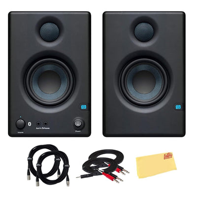 PreSonus Eris E3.5 BT Bluetooth Studio Monitor Pair w/ XLR and TRS Cables