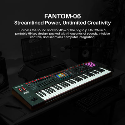 Roland Fantom-06 61-Key Synthesizer Keyboard w/ Sustain Pedal