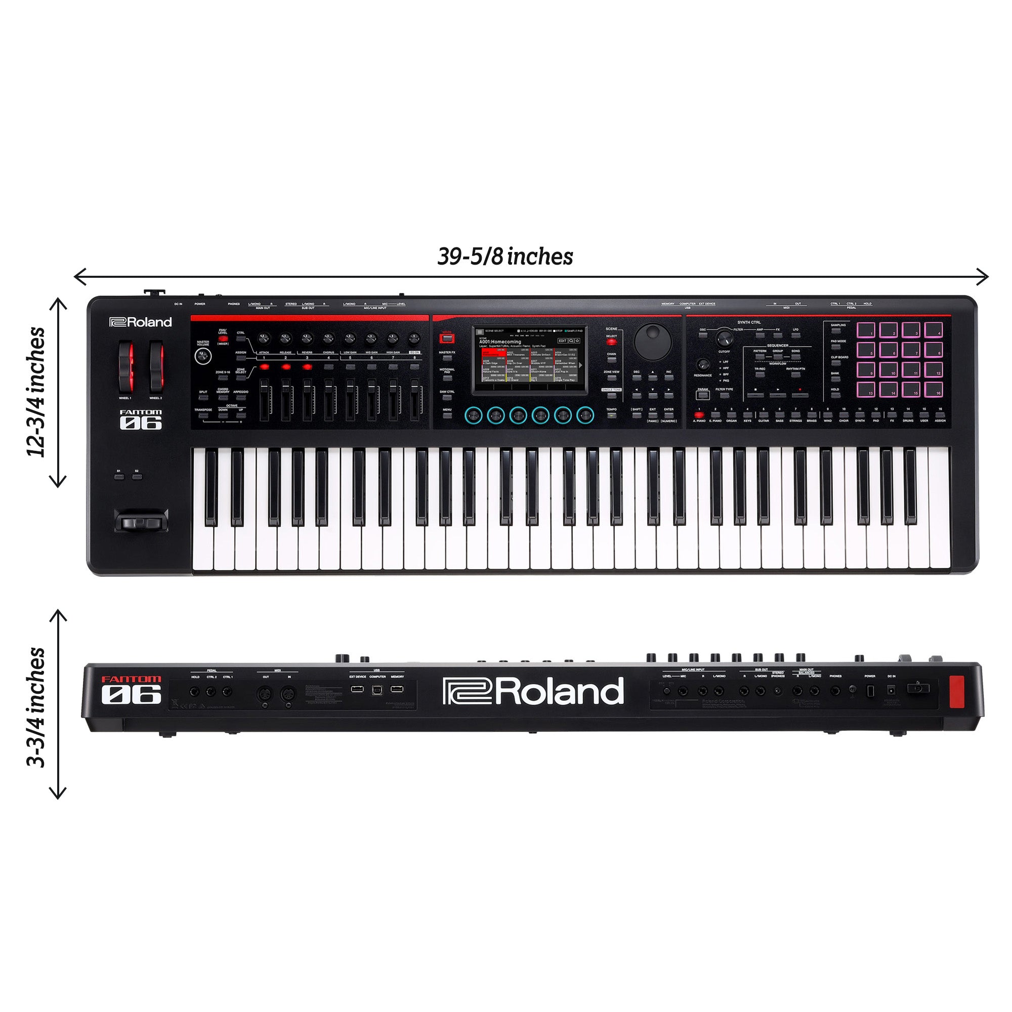 Roland Fantom-06 61-Key Synthesizer Keyboard w/ Sustain Pedal