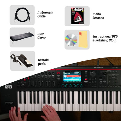 Roland Fantom-06 61-Key Synthesizer Keyboard w/ Sustain Pedal
