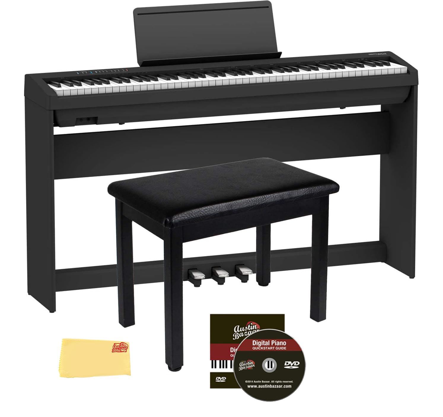 Roland FP-30X 88-Key Digital Piano - Black w/ Roland KSC-70 Stand