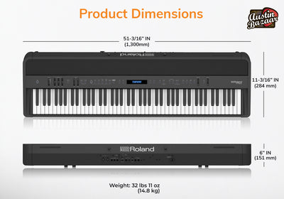 Roland FP-90X 88-Key Digital Piano - Black w/ Adjustable Stand