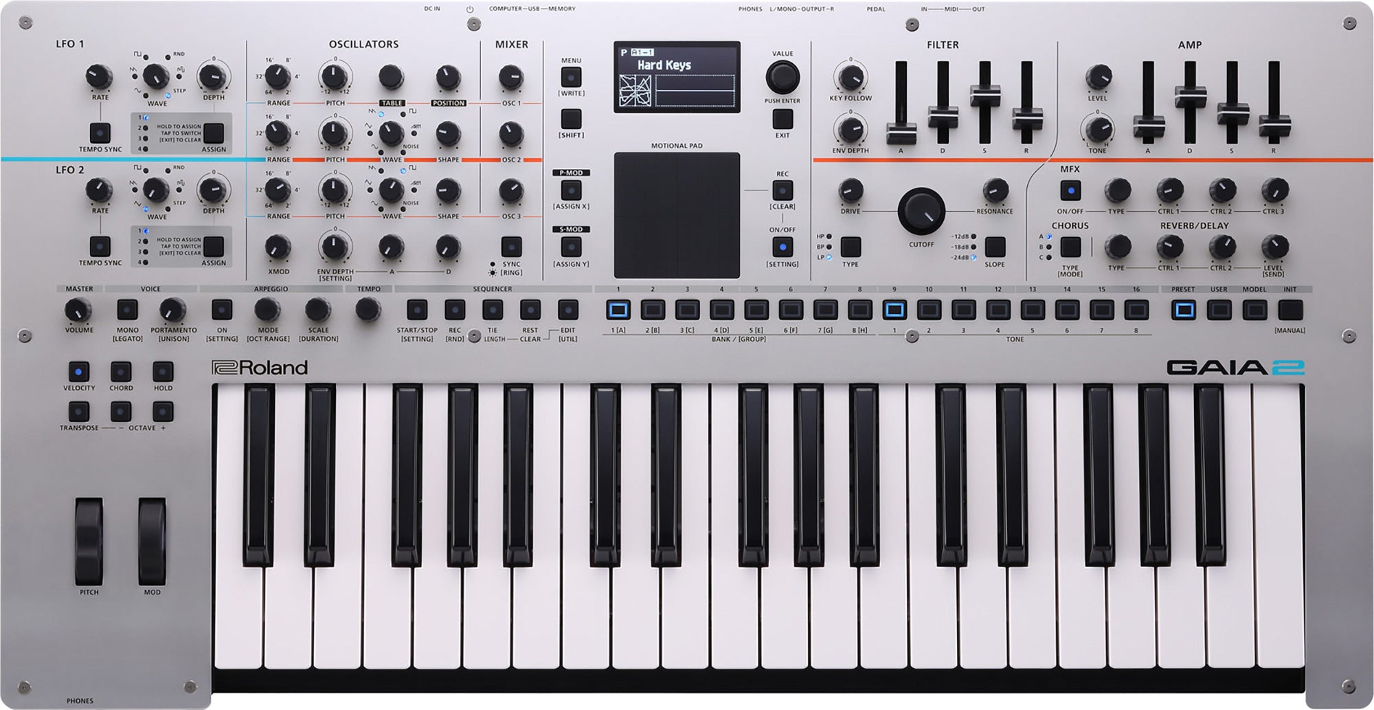 Roland GAIA 2 Synthesizer w/ Adjustable Stand
