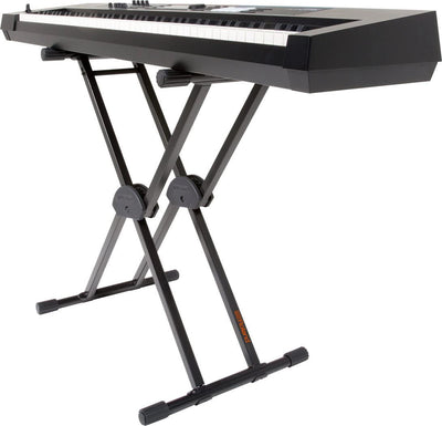 Roland KS-20X Spring-Loaded Double-Braced Keyboard Stand - Black w/ Damper Pedal