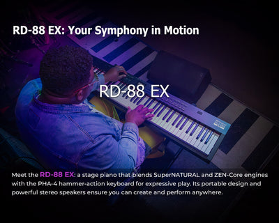 Roland RD-88 EX Stage Piano w/ Adjustable Stand