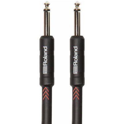 Roland 20-Foot Instrument Cable, Straight-Straight, Black Series - 2 Pack w/ Picks