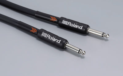 Roland 20-Foot Instrument Cable, Straight-Straight, Black Series - 2 Pack w/ Picks