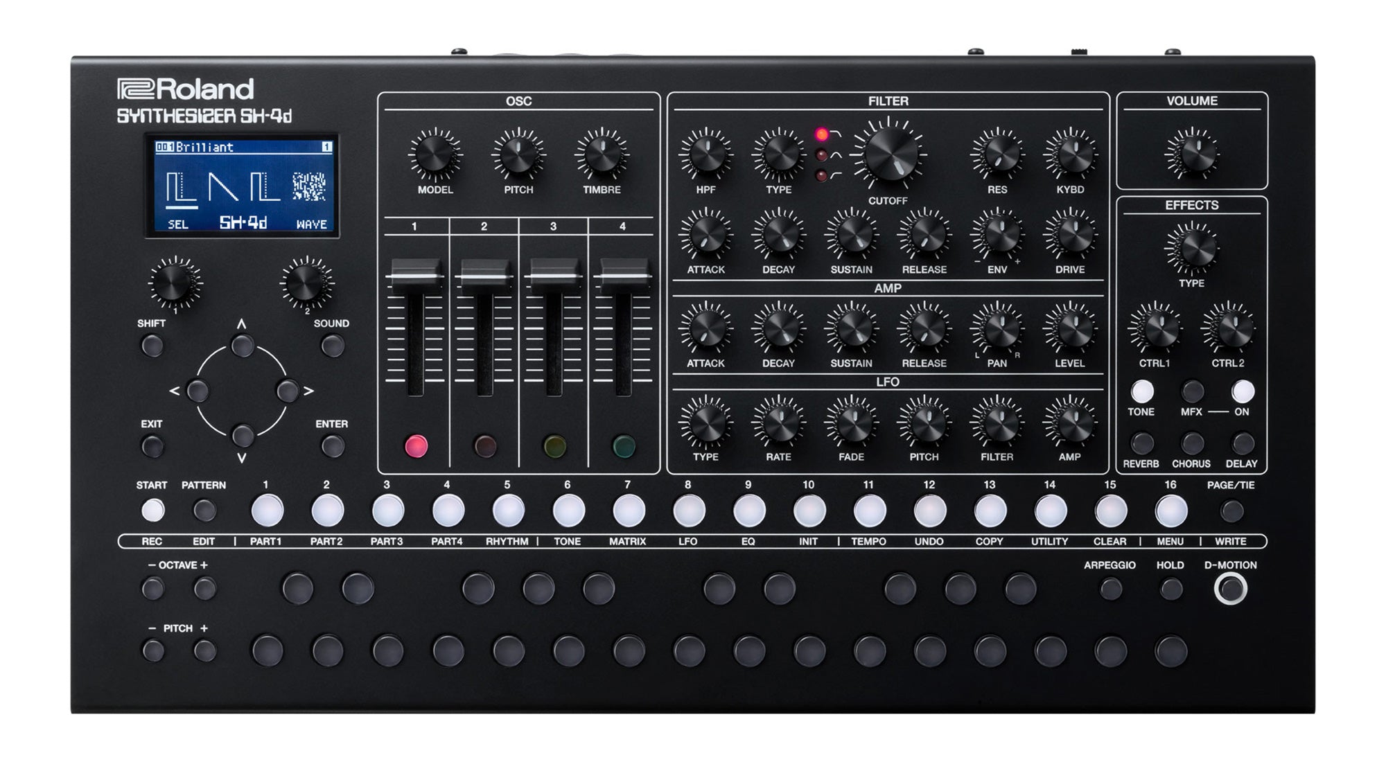 Roland SH-4d Desktop Synthesizer w/ Headphones